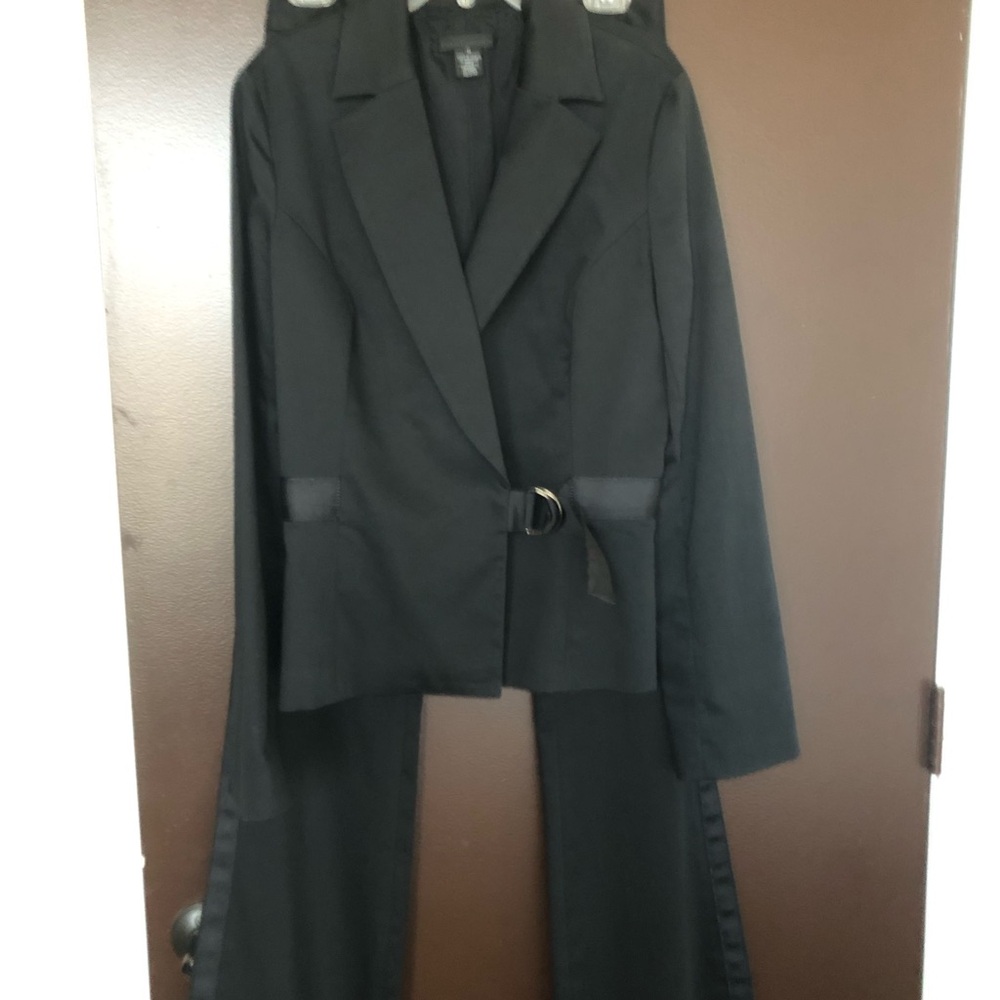 Guess Collection Black Straight Leg Pants & Blazer Set